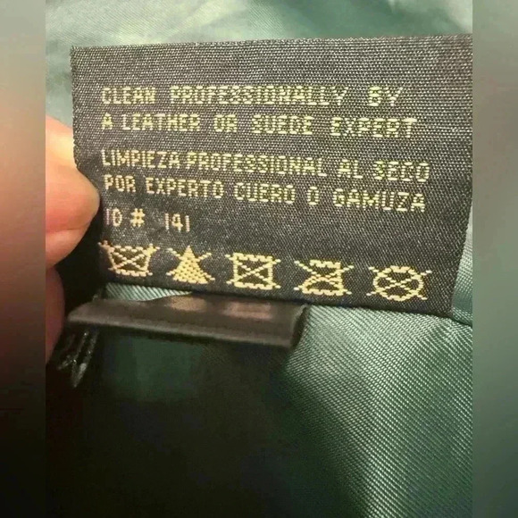 Women’s Sienna 100% Leather Blazer with lining  in green size 8 EUC - Picture 5 of 9